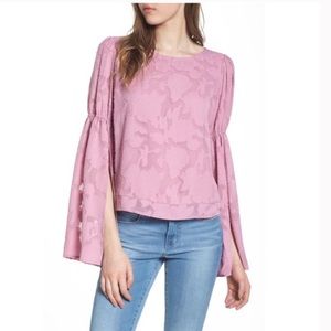 Nordstrom LEITH lavender/mauve long sleeve blouse